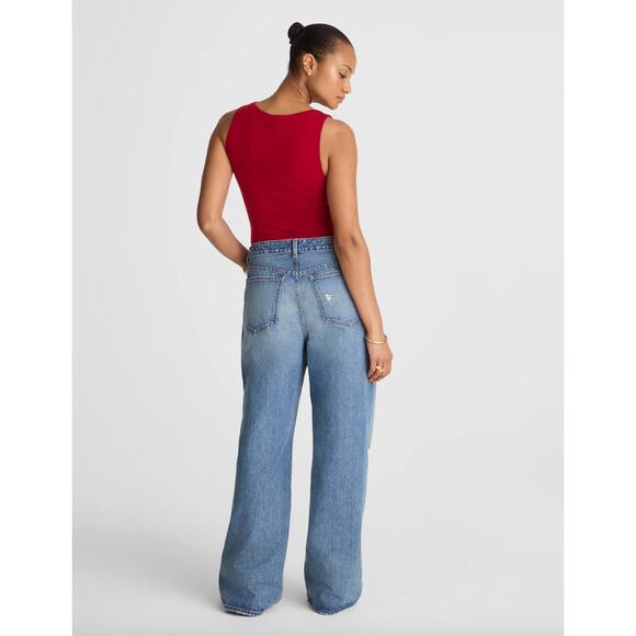 Madewell The Curvy Low Slung Baggy Jean Robertson Wash Rigid Blue US 30 NWT - Picture 4 of 15